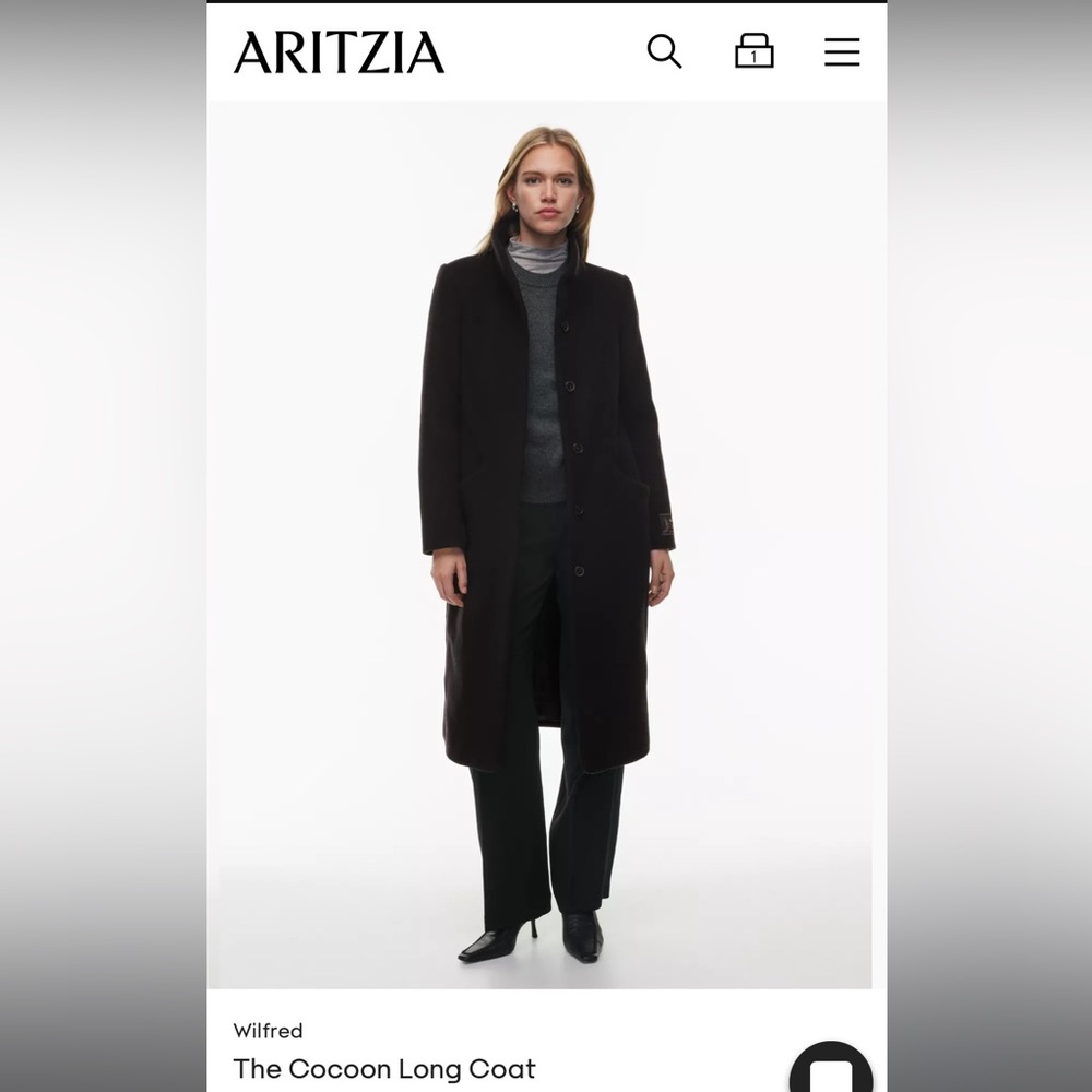 Wilfred long cocoon coat